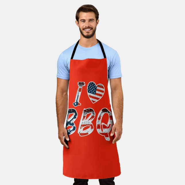 Tablier J'aime le barbecue (Porté)