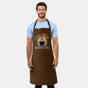 Tablier j'aime le café et peut-être 3 personnes style rétr