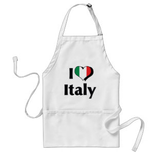 Tablier J'aime le drapeau de l'Italie