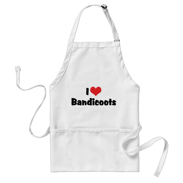 Tablier J'aime les bandicoots du coeur (Devant)