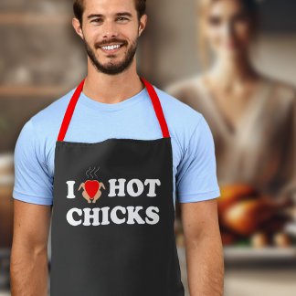 Tablier J'Aime Les Chauds | BBQ Apron amusant