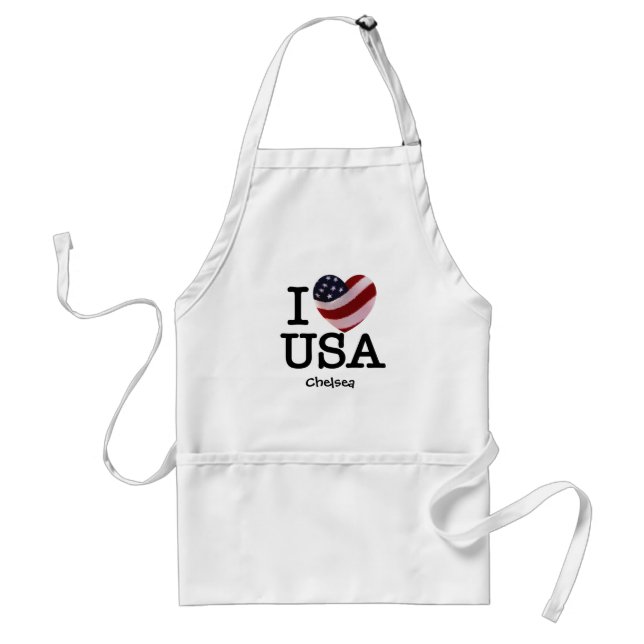 Tablier J'aime les Etats-Unis (Devant)