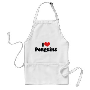 Tablier J'aime les pingouins du coeur - Amoureux des pingo