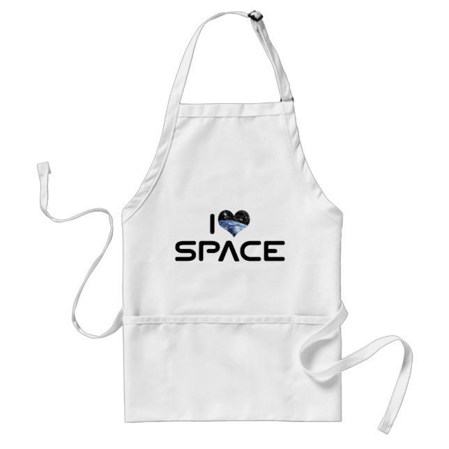 Tablier J'aime l'espace du cœur - Amoureux de l'astronomie (Devant)