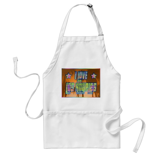 Tablier J'AIME Los Angeles belle Orange Sunset APRON (Devant)