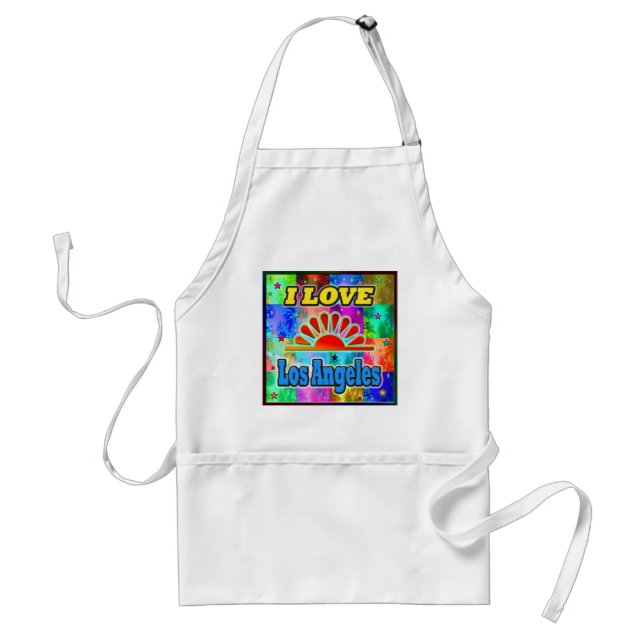 Tablier J'AIME Los Angeles Sun & Palms Apron (Devant)