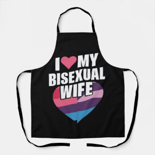 Tablier J'Aime Mon Bisexuel Femme Bi Pride Bisexual Drapea