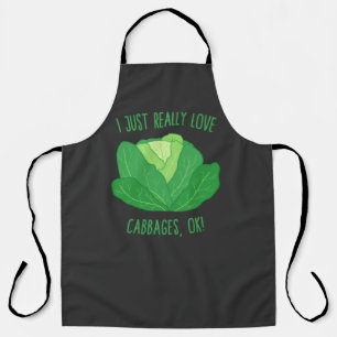 Tablier J'Aime Vraiment Les Cabbages, OK !T-shirts