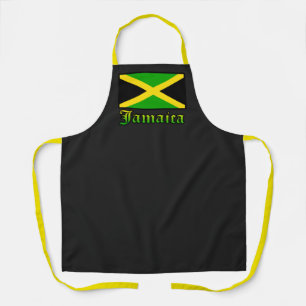 Tablier Jamaïque Drapeau noir vert jaune Jamaïcain