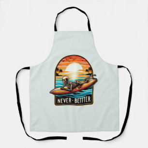 Tablier Jamais mieux - Squelette Surf Sunset Wave