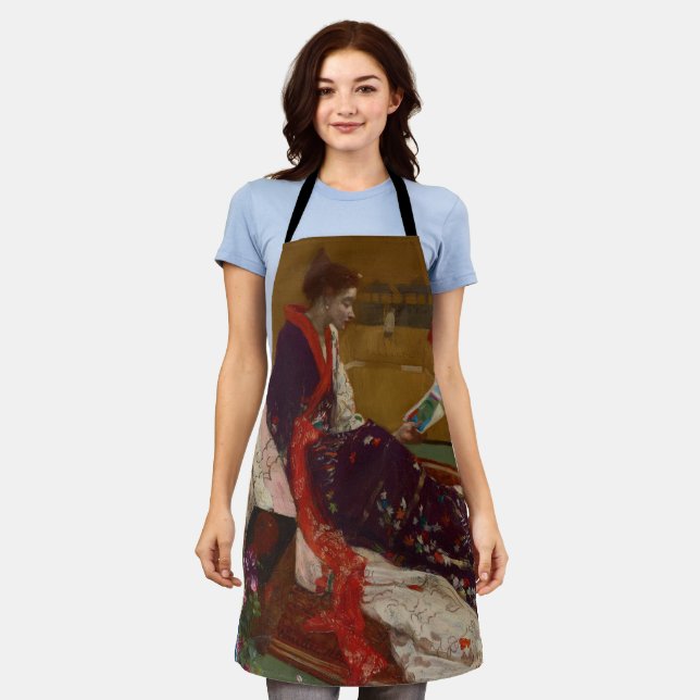 Tablier James Whistler - Caprice en violet et or (Porté)