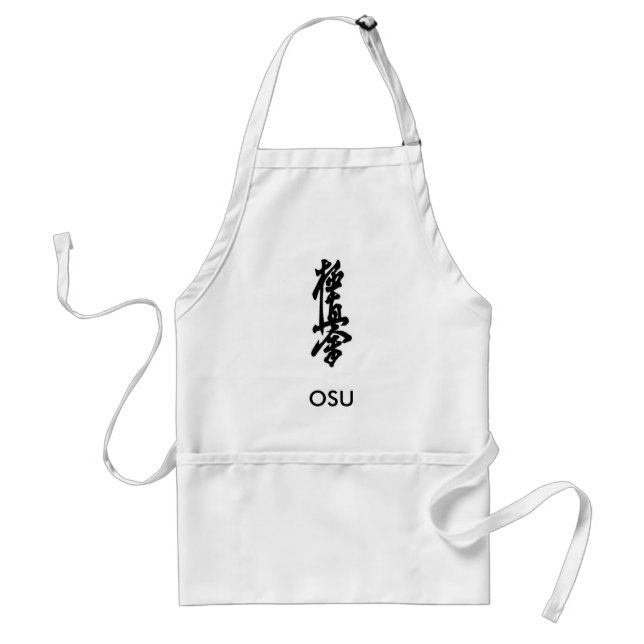 Tablier japonais OSU de kanji de karaté de (Devant)