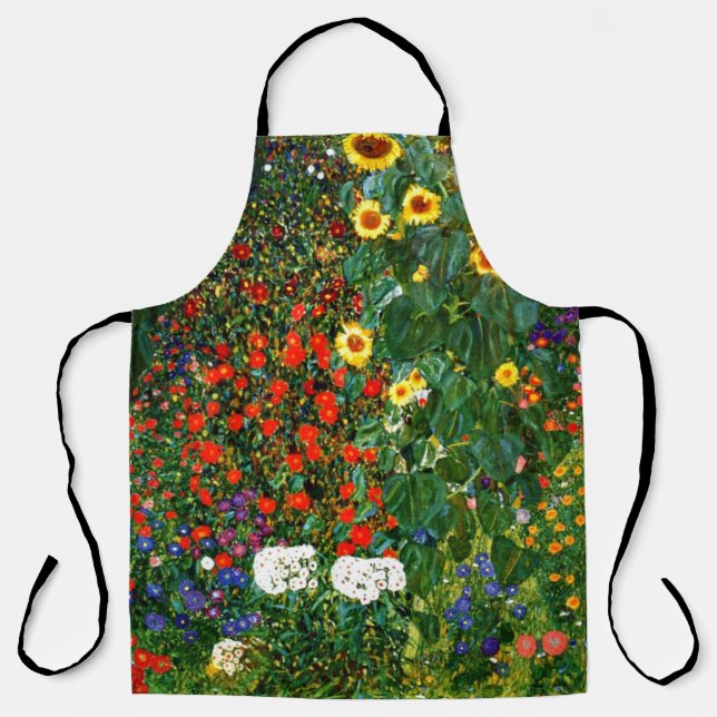 Tablier Jardin agricole avec tournesol par Gustav Klimt (Recto)