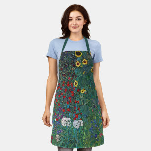 Tablier Jardin agricole avec tournesol par Klimt, Fleurs V