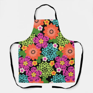 Tablier Jardin Allana Floral Graphique Hawaïen - Brillants