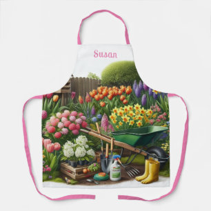 Tablier Jardin de fleurs / Jardinier Personnalisé 