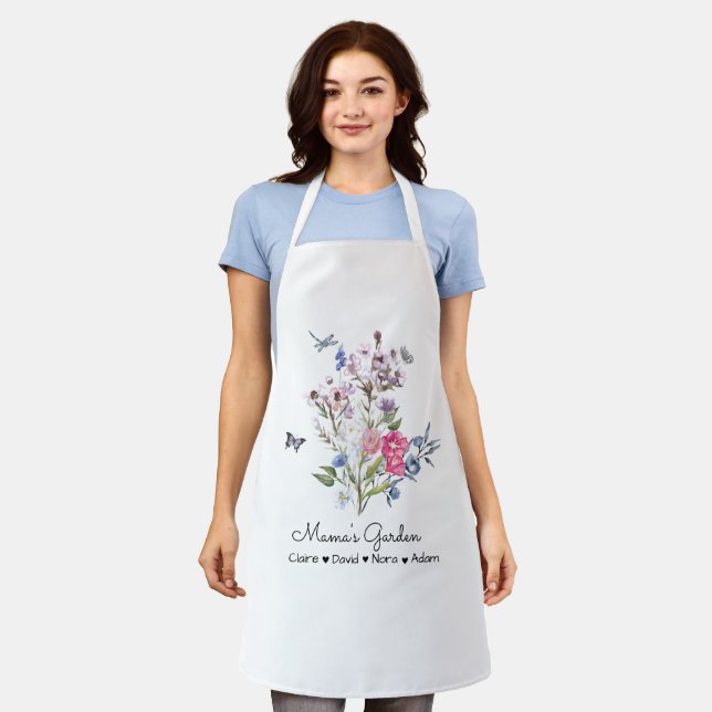 Tablier Jardin de maman personnalisée (Porté)