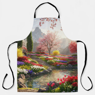 Tablier jardin de montagne serein