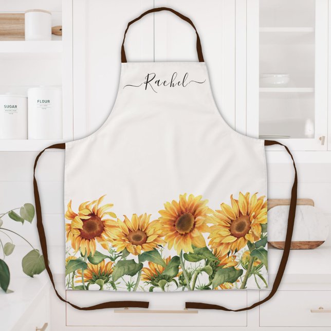 Tablier Jardin de tournesol Jaune Monogramme (In situ)