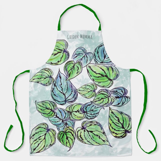 Tablier Jardin Momma Green Feuille Apron (Recto)