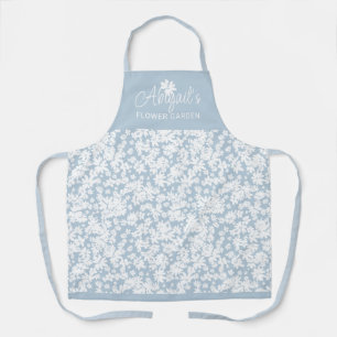 Tablier Jardin Motif moderne blanc