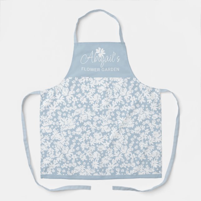 Tablier Jardin Motif moderne blanc (Recto)