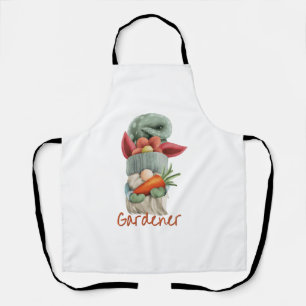 Tablier Jardinier de Gnome Scandinave avec carotte et fleu