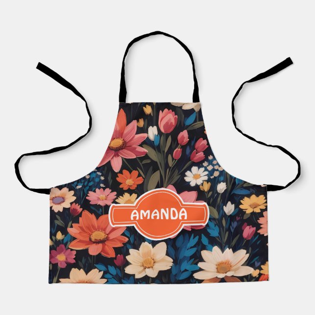Tablier Jasmine Pastel Colorful Motif personnalisé (Recto)