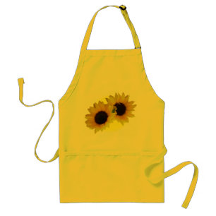 Tablier jaune de BBQ de tournesol de Cheeful de