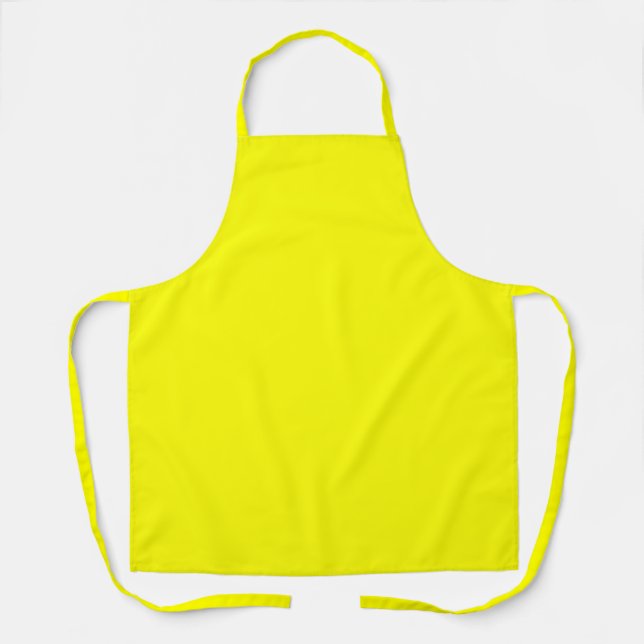 Tablier Jaune fou (Jaune le plus jaune) PERSONNALISÉ (Recto)