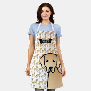 Tablier Jaune Labrador Retriever Dessin Dog & Nom