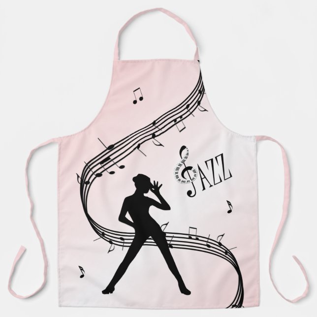 Tablier Jazz Dance Pink Music Apron (Recto)