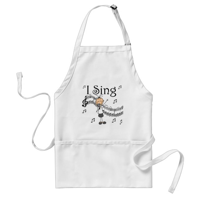 Tablier Je chante le chiffre musical T-shirts et cadeaux (Devant)