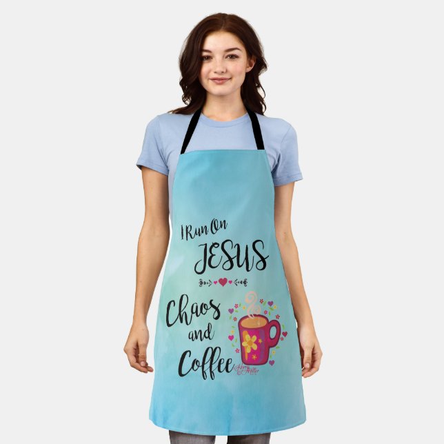 Tablier Je Coule Sur Jésus, Le Chaos Et Le Café Apron (Porté)