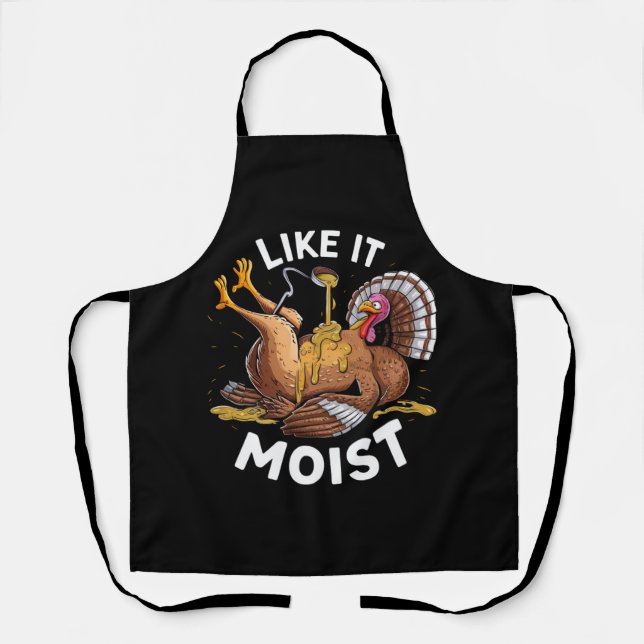 Tablier Je L'Aime Moist Thanksgiving Turquie Gravé (Recto)