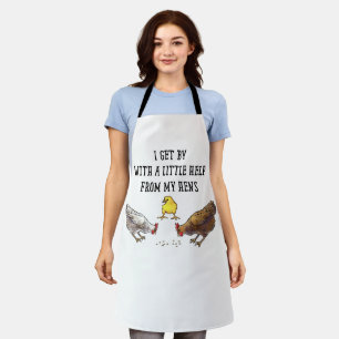 Tablier Je m'en sors avec un peu d'aide de mes poules