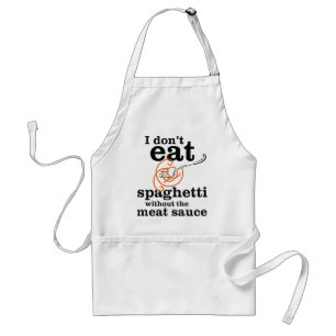 Tablier Je ne mange pas de Spaghetti sans la sauce à la vi
