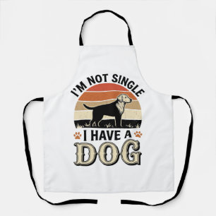 Tablier Je ne suis pas célibataire, j'ai un chien modèle d