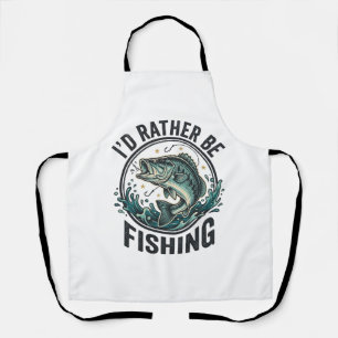 Tablier Je préférerais être à la pêche T-Shirt vintage pou
