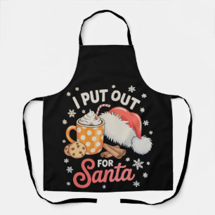 Tablier Je sors pour le Père Noël des biscuits et du choco