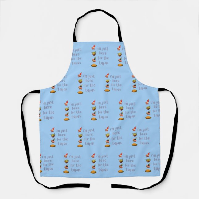 Tablier Je suis juste ici pour les Tapas amusants (Recto)