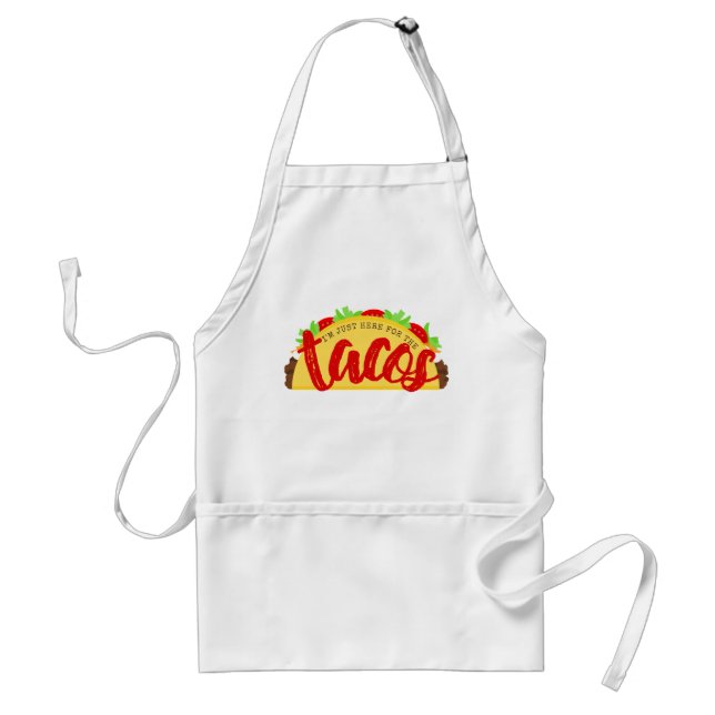 Tablier Je suis juste là pour les Tacos amusants (Devant)