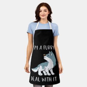 Tablier Je suis un furry, fais avec, c'est mignon fandom f