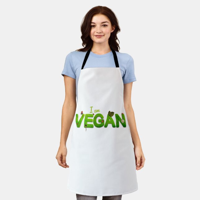 Tablier Je suis Vegan Apron (Porté)
