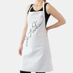 Tablier Je t'adore Je t'aime en français