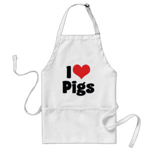 Tablier Je T'aime Cochons de Coeur