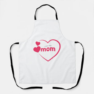 Tablier Je t'aime maman, cadeau de fête des mères, pour ma