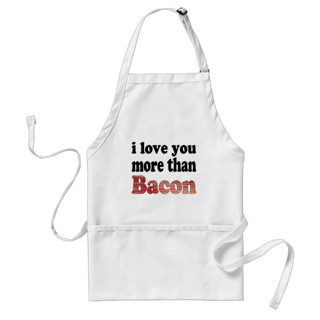 Tablier Je t'aime plus que le bacon (Devant)