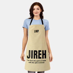 Tablier Jehovah Jireh Custom Monogramme chrétien