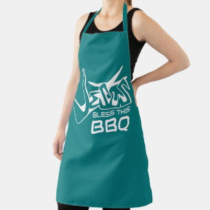 Tablier Jésus bénisse ce BBQ